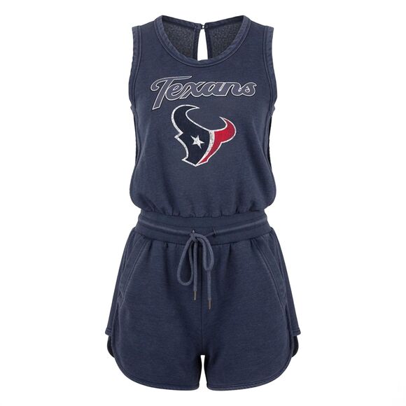 NFL Team Pants - NFL Team Houston Texans Women's Size M Navy Blue Sport Instep Romper